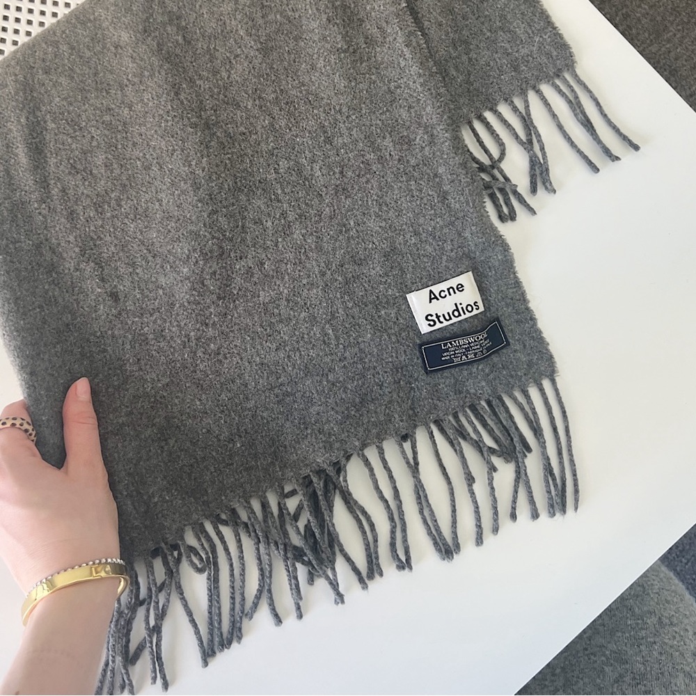 100% Wool Acne brand scarf (gray)